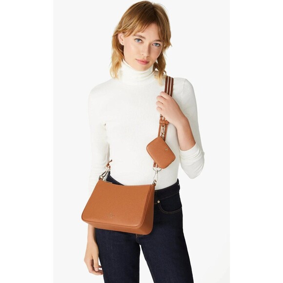 New Kate Spade Rosie Shoulder Bag Pebbled Leather Warm Gingerbread - Picture 3 of 5